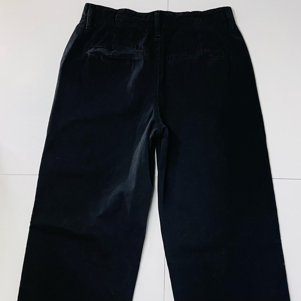 FREE PEOPLE — THE RELAXED BOYFRIEND CHINO PANTS, BLACK, SIZE US 25 - Picture 7 of 12